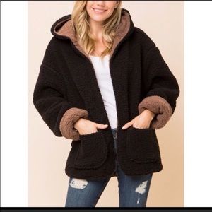 Teddy jacket reversible nwot